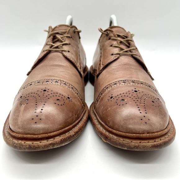 Allen Edmonds Bainbridge Cap Toe Oxford Brown Leather Mens Dress Shoes 8‎ D 8176 main image 7